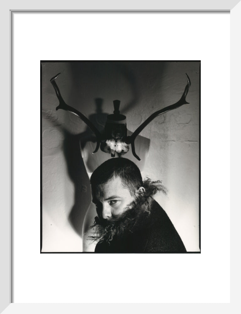 Alexander mcqueen portrait print (art print, small, white frame frame)