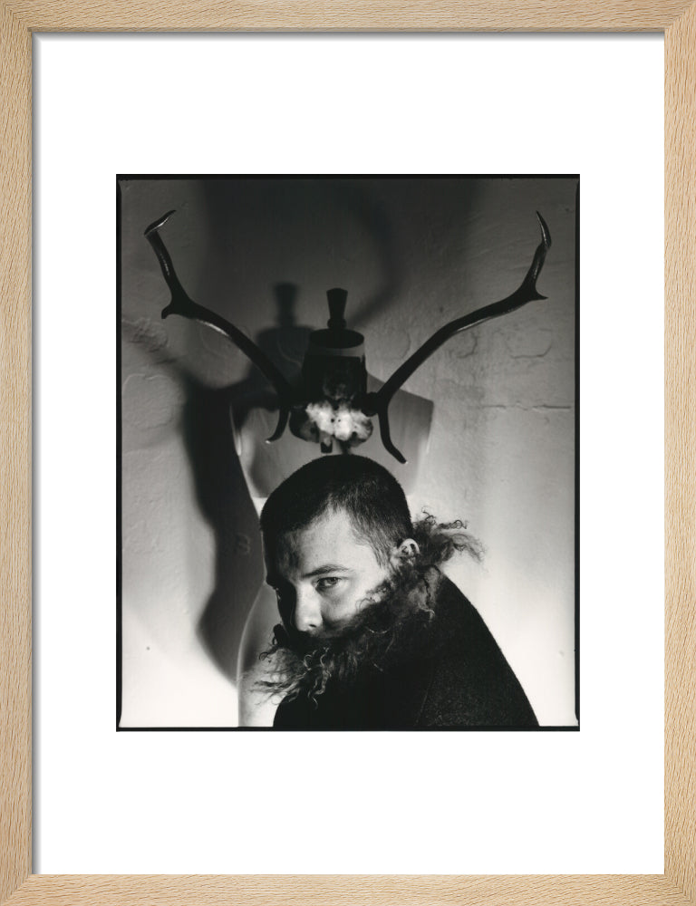 Alexander mcqueen portrait print (art print, small, natural frame frame)