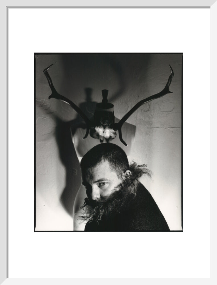 Alexander mcqueen portrait print (art print, medium, white frame frame)
