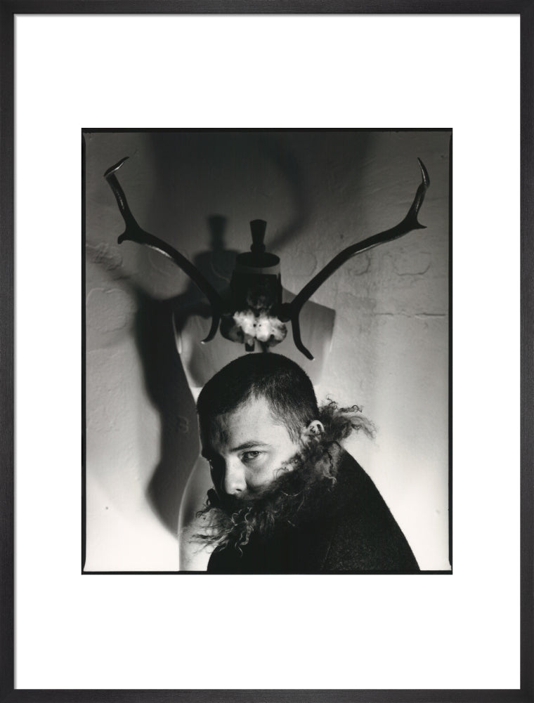 Alexander mcqueen portrait print (art print, large, black frame frame)