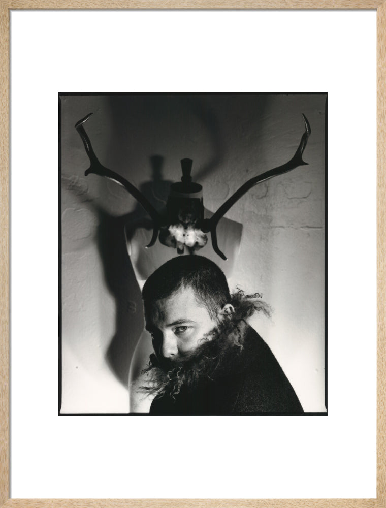 Alexander mcqueen portrait print (art print, large, natural frame frame)