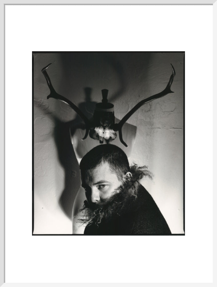 Alexander mcqueen portrait print (art print, extra large, white frame frame)