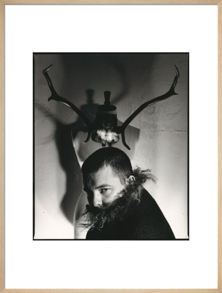 Alexander mcqueen portrait print (art print, extra large, natural frame frame)