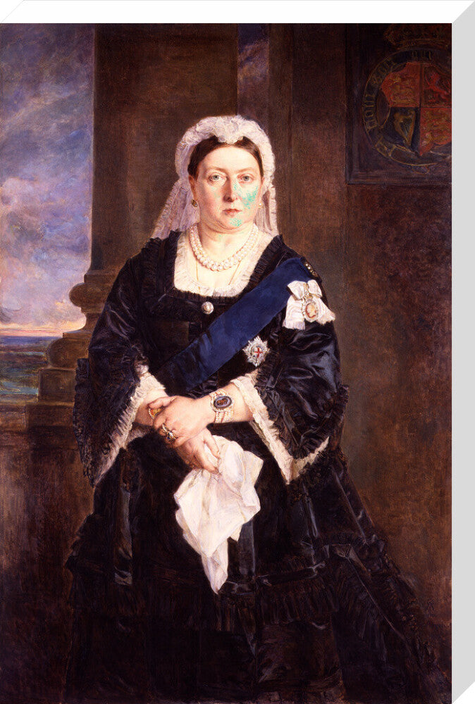 Queen victoria portrait print (stretched canvas, large, no frame)