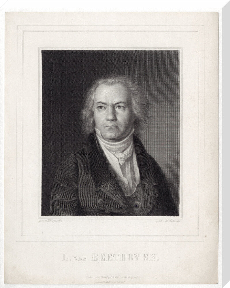 Ludwig van beethoven portrait print (stretched canvas, extra large, no frame)