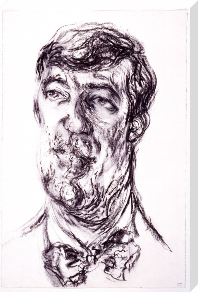 Stephen fry portrait print (stretched canvas, extra large, no frame)