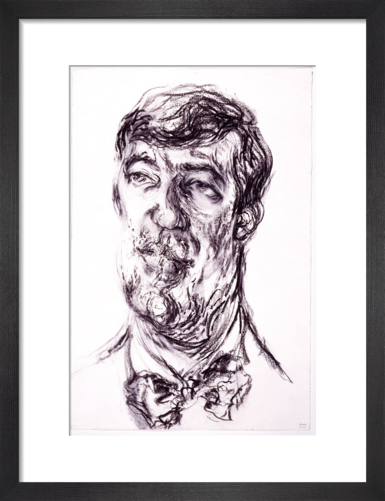 Stephen fry portrait print (art print, small, black frame)
