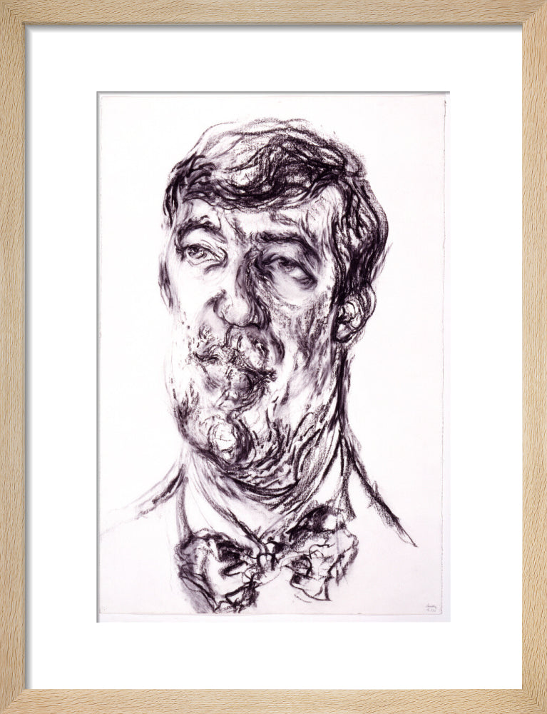 Stephen fry portrait print (art print, small, natural frame)