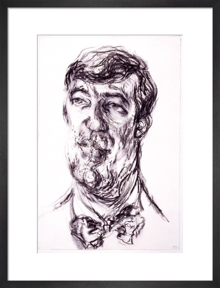 Stephen fry portrait print (art print, medium, black frame)