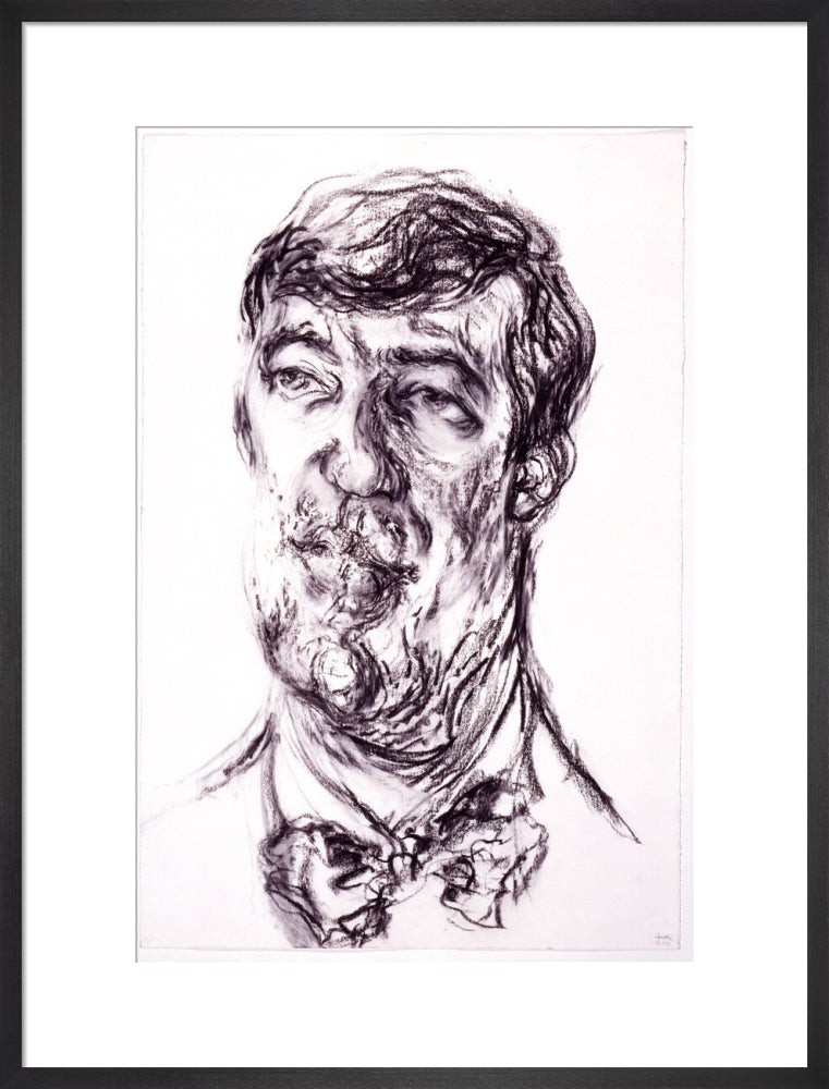 Stephen fry portrait print (art print, large, black frame)