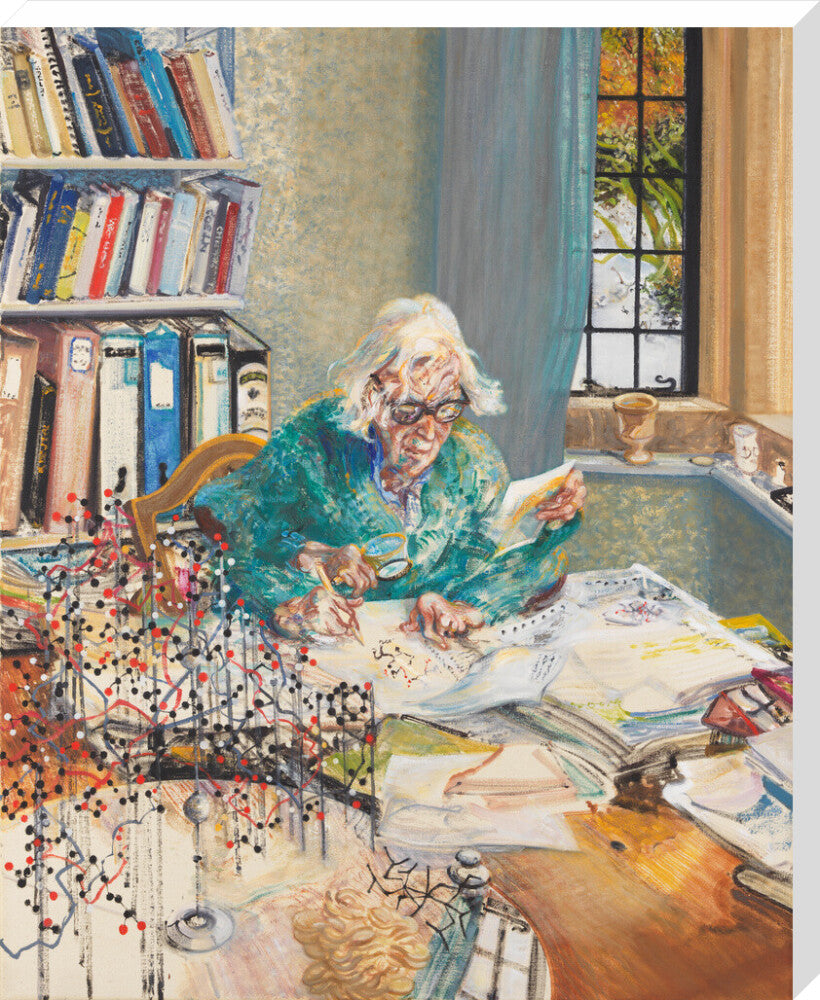 Dorothy crowfoot hodgkin portrait print (stretched canvas, extra large, no frame)