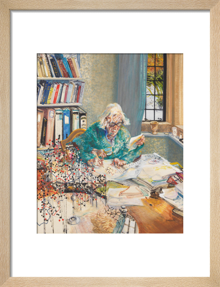 Dorothy crowfoot hodgkin portrait print (art print, small, natural frame)