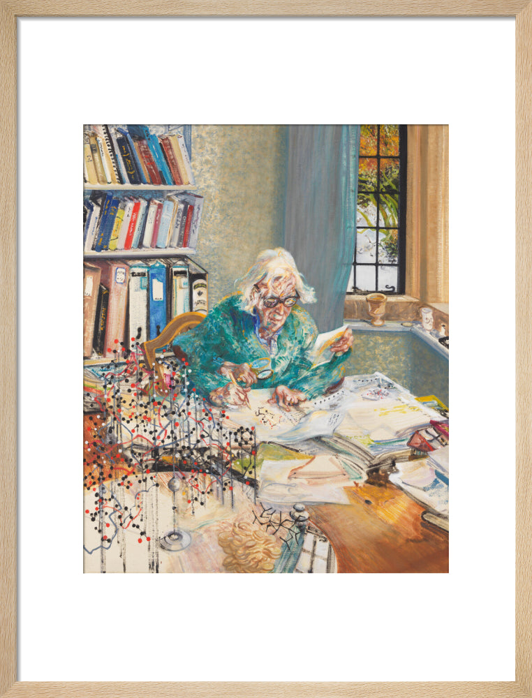 Dorothy crowfoot hodgkin portrait print (art print, medium, natural frame)