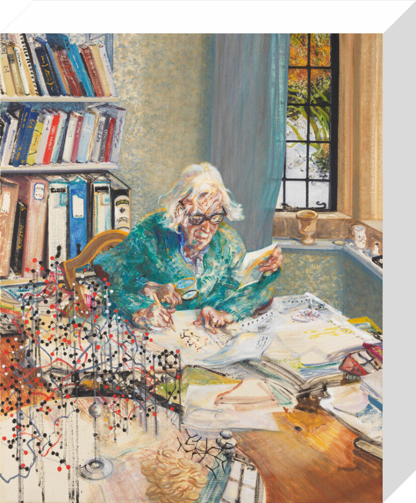 Dorothy crowfoot hodgkin portrait print (stretched canvas, small, no frame)