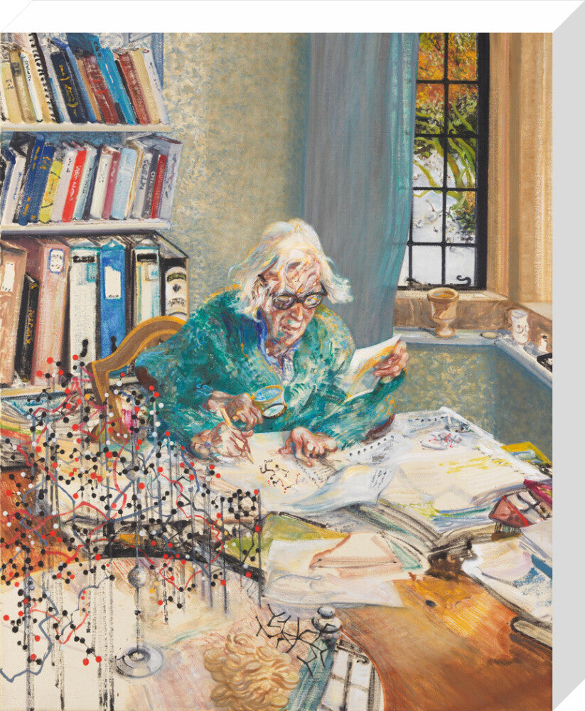 Dorothy crowfoot hodgkin portrait print (stretched canvas, medium, no frame)