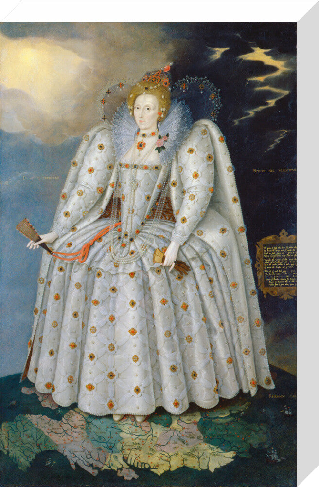 Queen elizabeth i ('the ditchley portrait') portrait print (stretched canvas, medium, no frame)