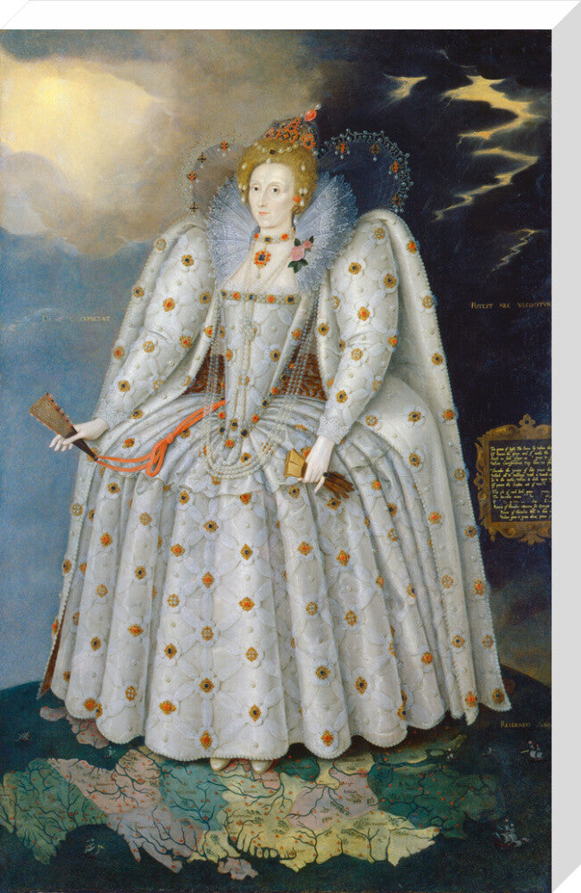 Queen elizabeth i ('the ditchley portrait') portrait print (stretched canvas, large, no frame)