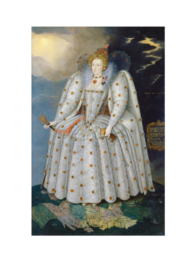 Queen elizabeth i ('the ditchley portrait') portrait print (art print, medium, no frame)