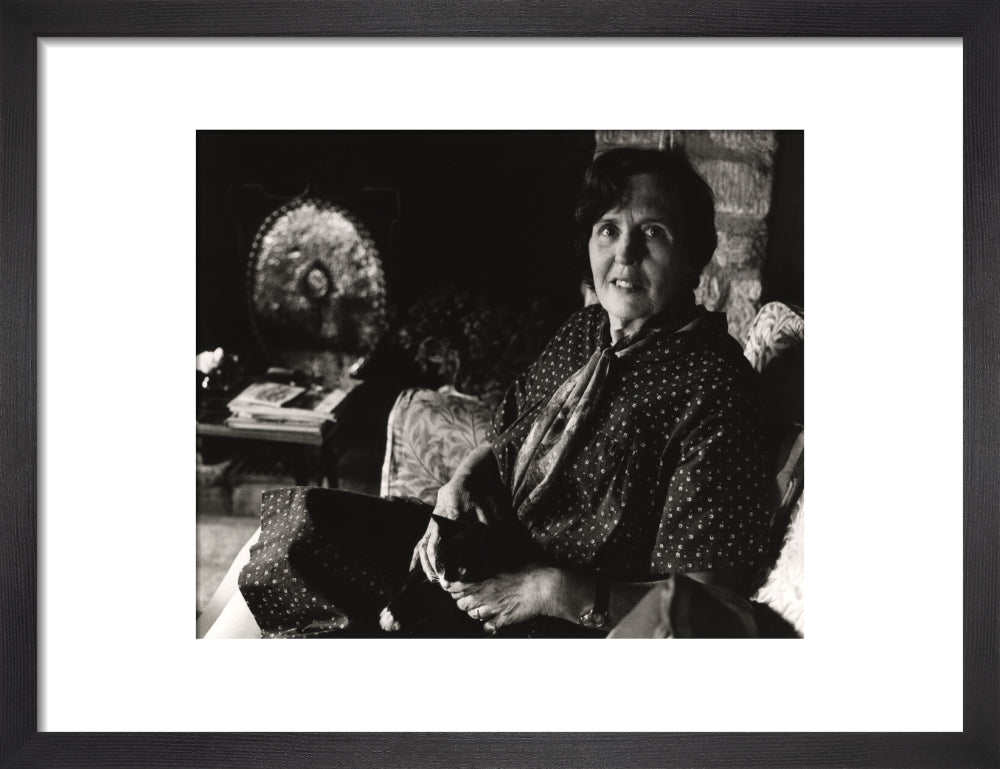 Barbara pym portrait print (art print, small, black frame frame)