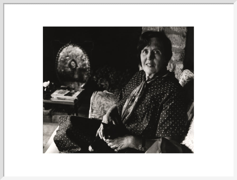 Barbara pym portrait print (art print, extra large, white frame frame)