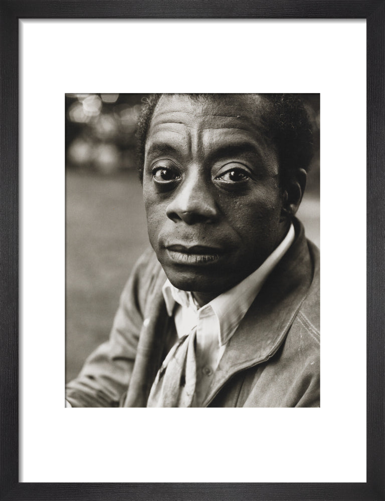 James baldwin portrait print (art print, small, black frame)