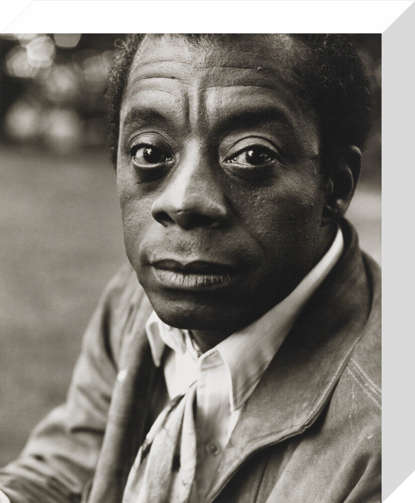 James baldwin portrait print (stretched canvas, small, no frame)