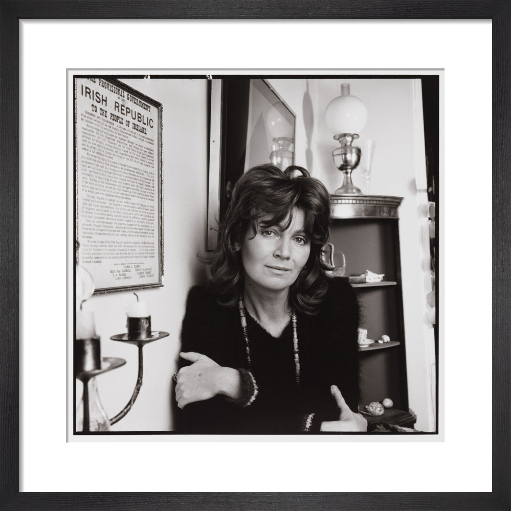 Edna o'brien portrait print (art print, small, black frame)