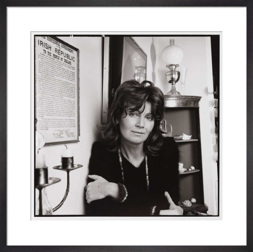 Edna o'brien portrait print (art print, medium, black frame)