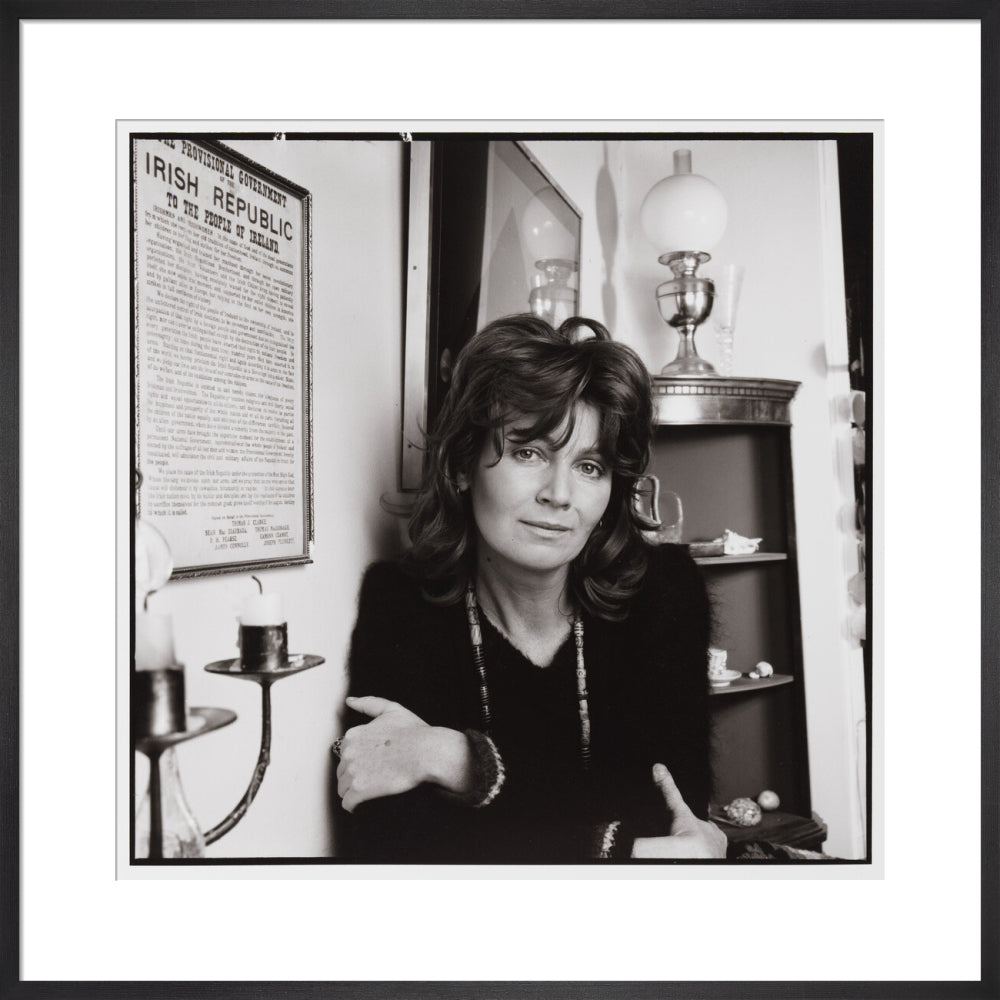 Edna o'brien portrait print (art print, large, black frame)