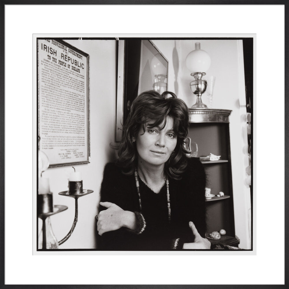 Edna o'brien portrait print (art print, extra large, black frame)