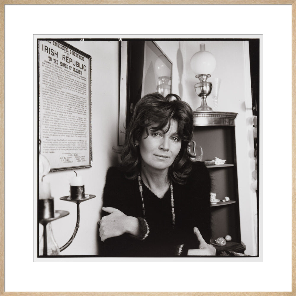 Edna o'brien portrait print (art print, extra large, natural frame)