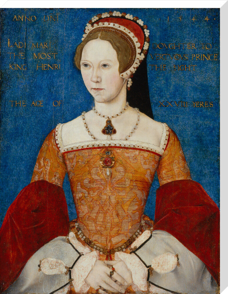 Queen mary i portrait print (stretched canvas, extra large, no frame)