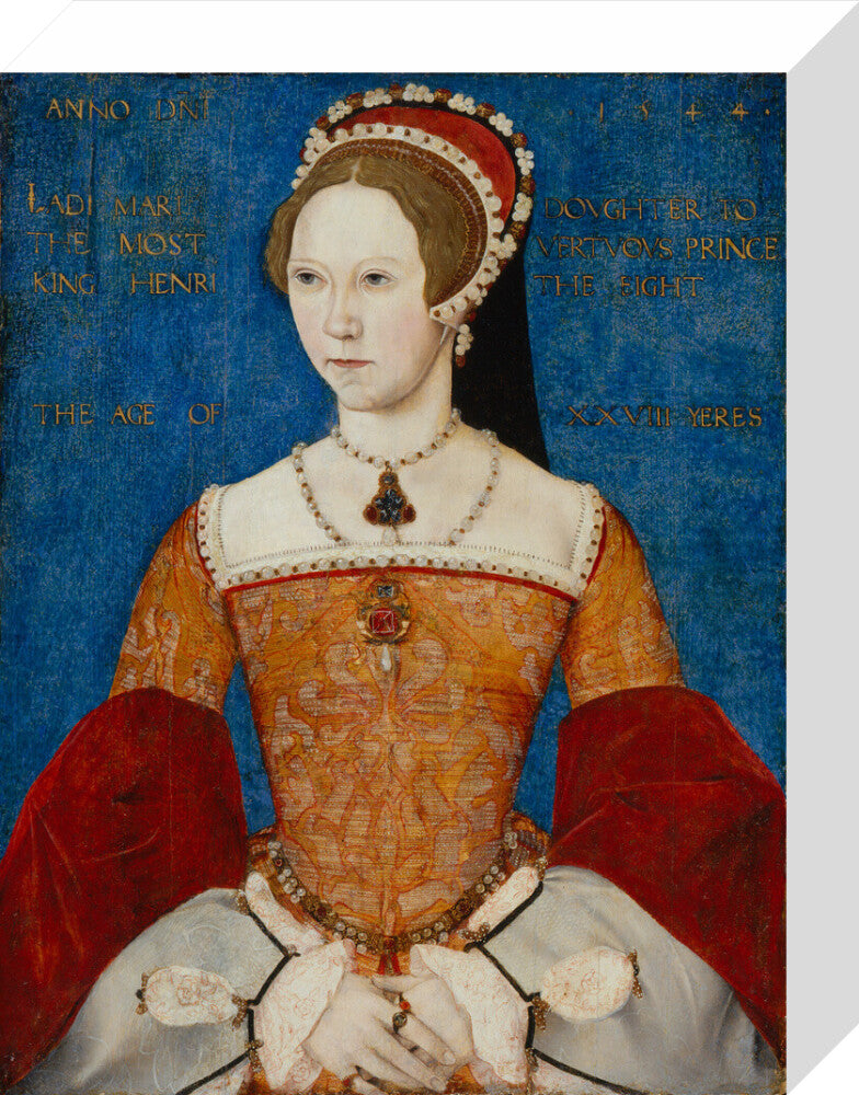 Queen mary i portrait print (stretched canvas, small, no frame)