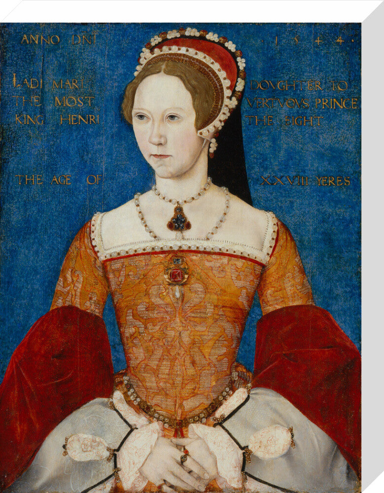 Queen mary i portrait print (stretched canvas, medium, no frame)