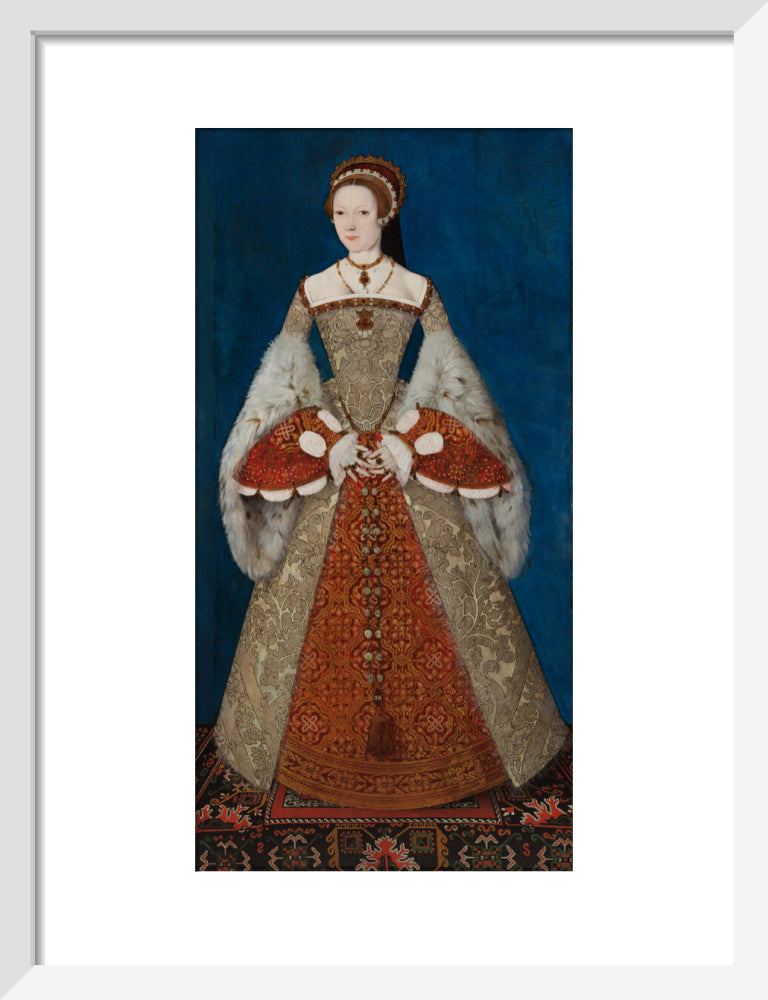 Katherine parr portrait print (art print, small, white frame)
