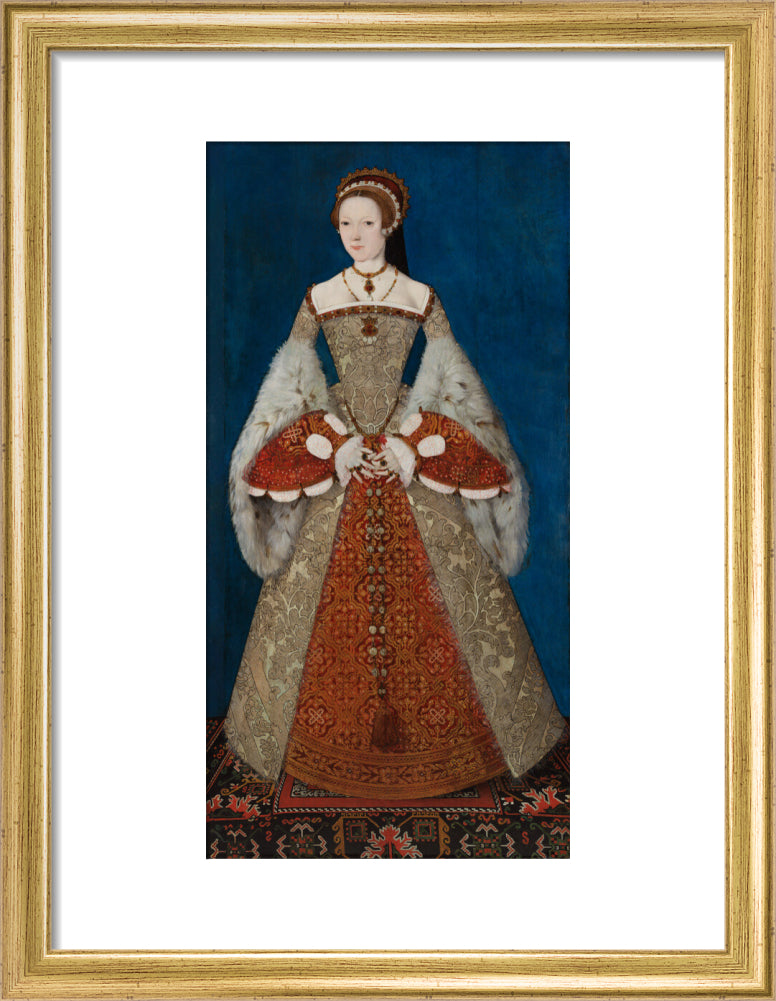 Katherine parr portrait print (art print, small, gold frame)