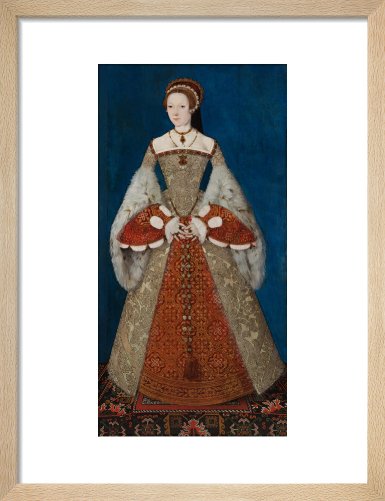 Katherine parr portrait print (art print, small, natural frame)
