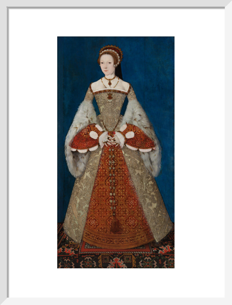 Katherine parr portrait print (art print, medium, white frame)