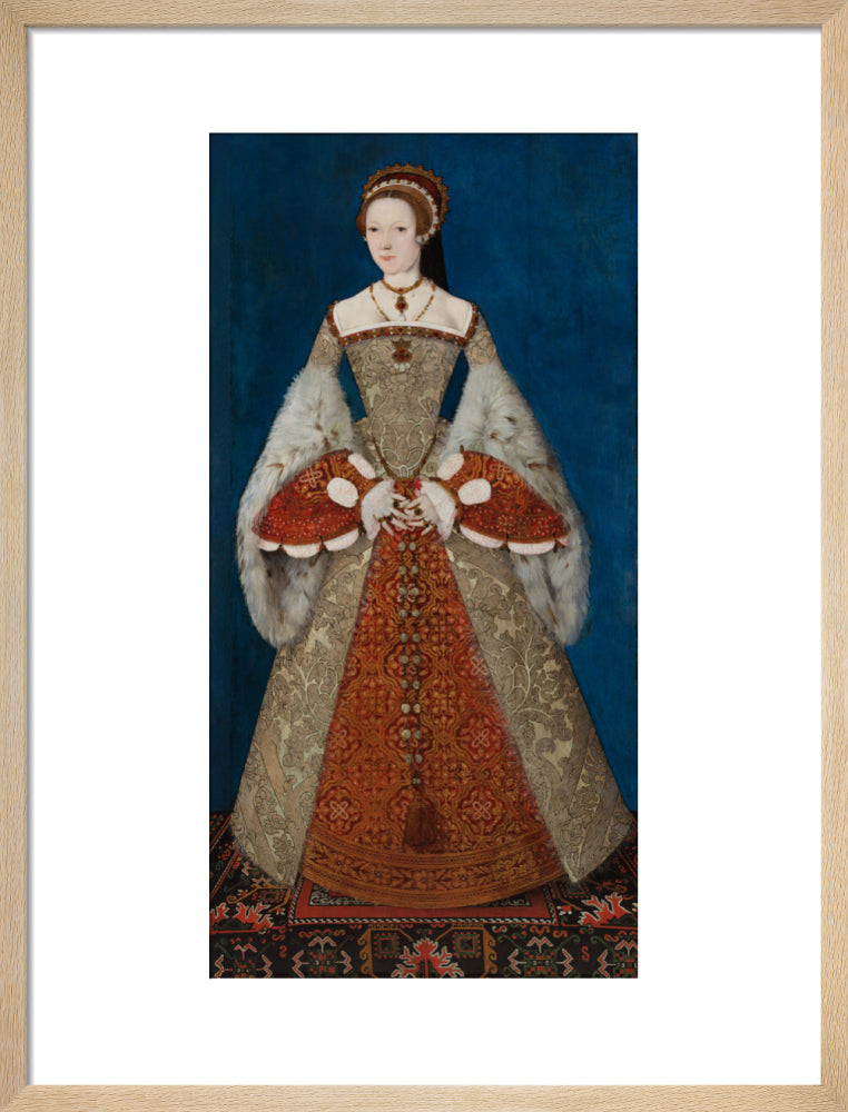 Katherine parr portrait print (art print, medium, natural frame)