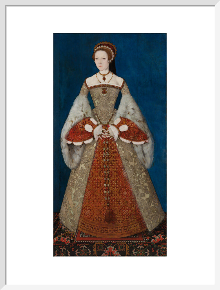 Katherine parr portrait print (art print, large, white frame)