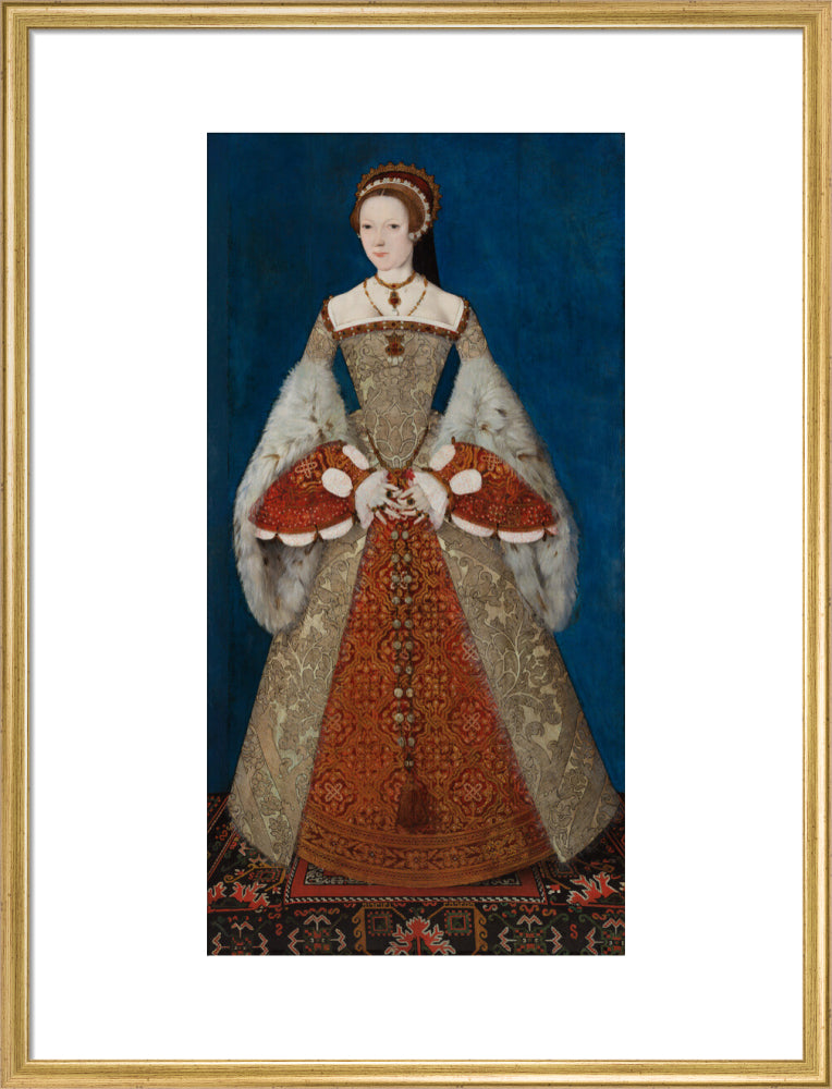 Katherine parr portrait print (art print, large, gold frame)