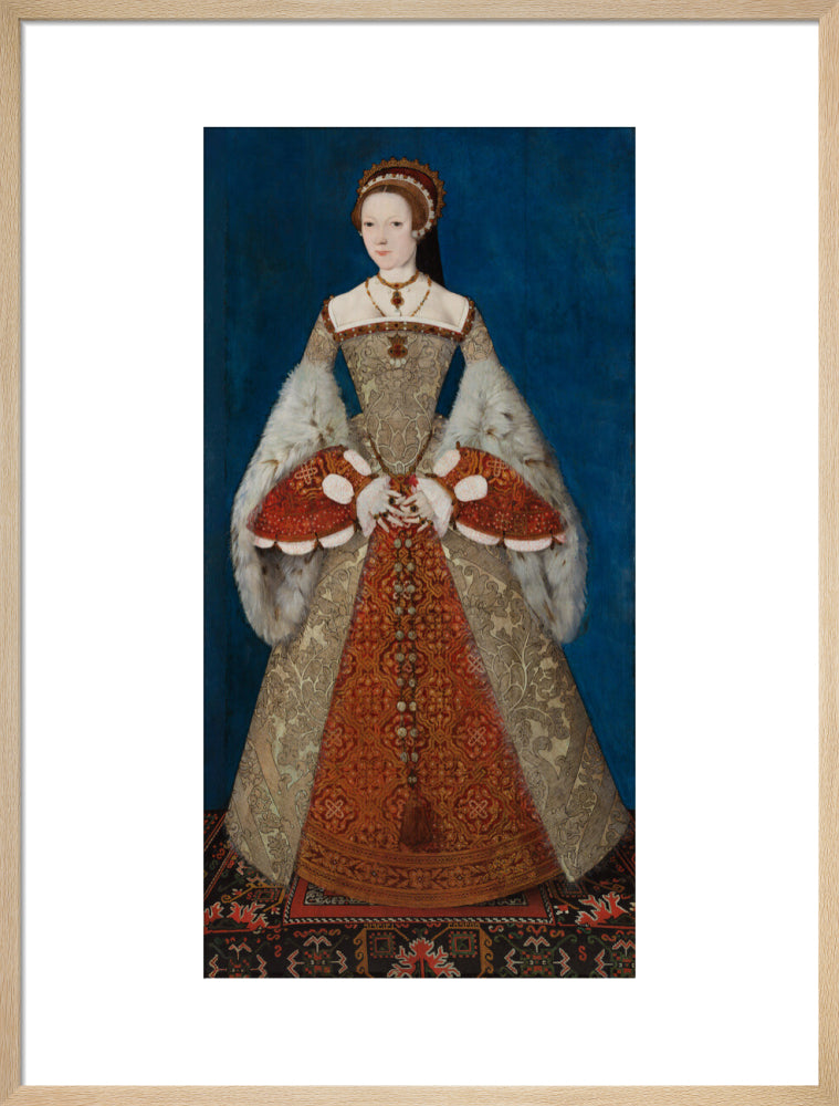 Katherine parr portrait print (art print, large, natural frame)