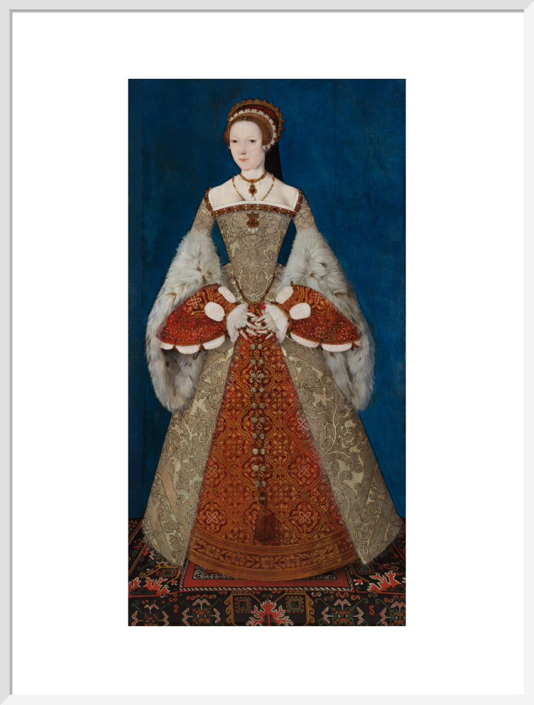 Katherine parr portrait print (art print, extra large, white frame)
