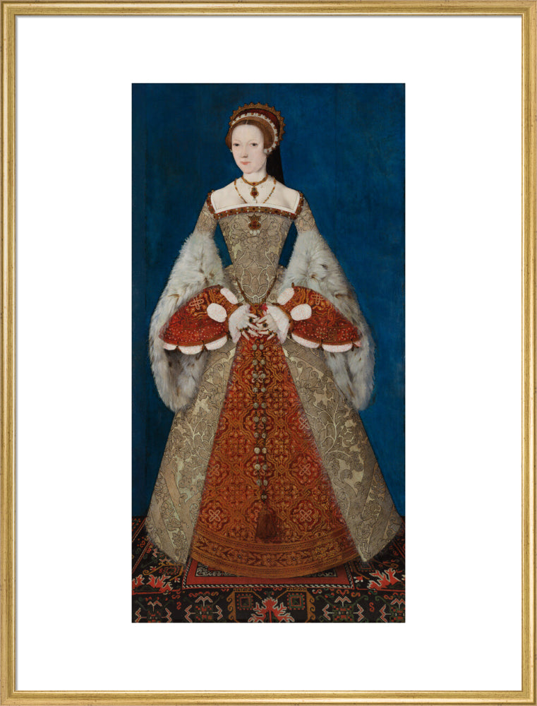 Katherine parr portrait print (art print, extra large, gold frame)