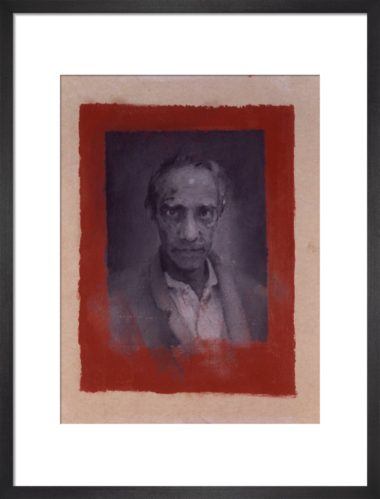 Derek jarman ('seer') portrait print (art print, medium, black frame)