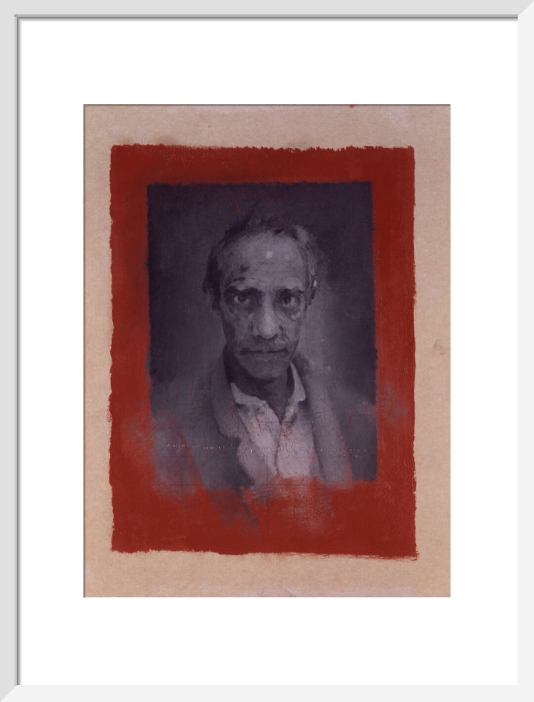 Derek jarman ('seer') portrait print (art print, medium, white frame)