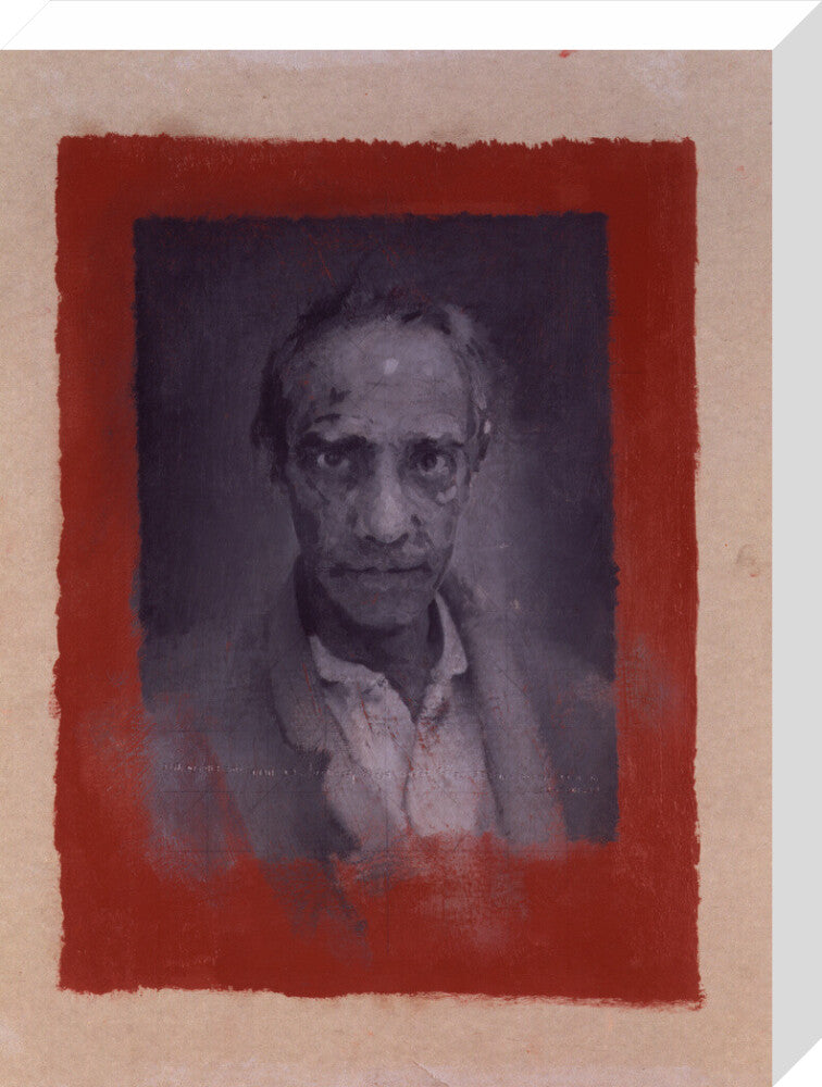 Derek jarman ('seer') portrait print (stretched canvas, medium, no frame)