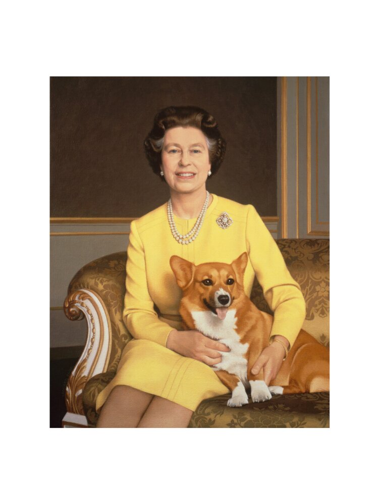 Queen elizabeth ii portrait print (art print, extra large, no frame)
