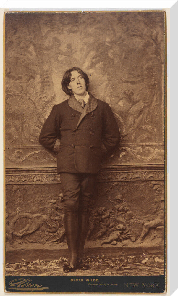 Oscar wilde portrait print (stretched canvas, extra large, no frame)