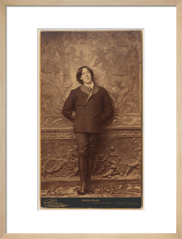 Oscar wilde portrait print (art print, medium, natural frame)